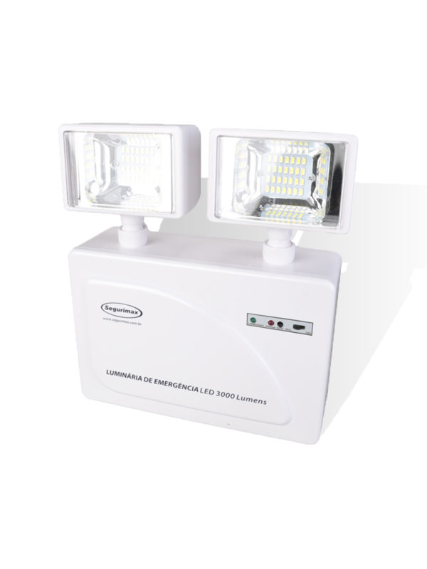 LUMINARIA DE EMERGENCIA 3.000 LUMENS 2 FAROIS SEGURIMAX