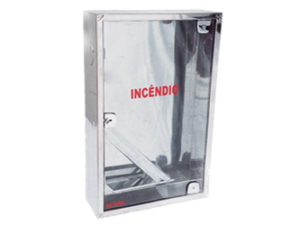 ABRIGO DE HIDRANTE SOBREPOR INOX C/ PORTA DE VIDRO 75X45X17CM